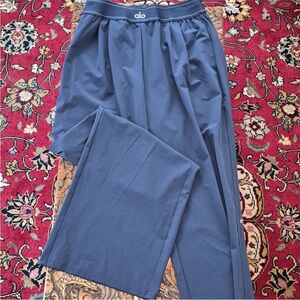 ALO Yoga Navy Suit Up Wide Leg Pants